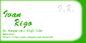 ivan rigo business card