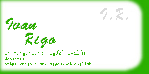 ivan rigo business card